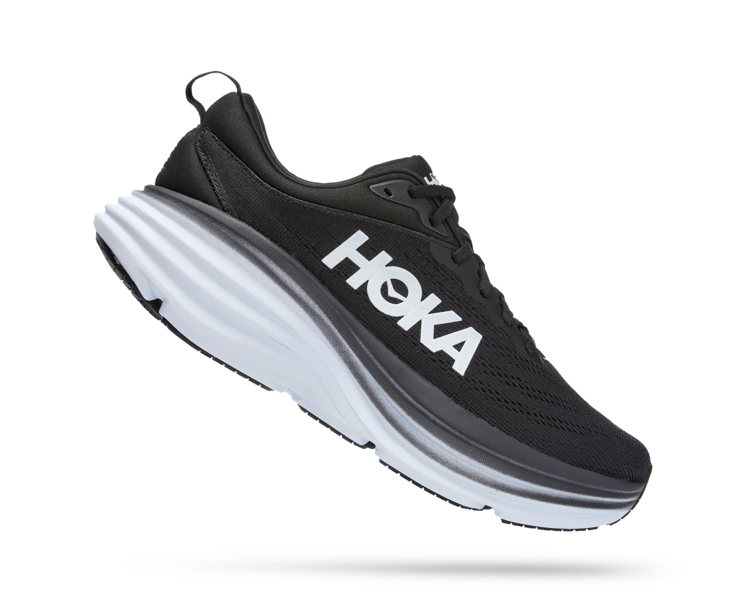 Hoka Men's Bondi 8 (BWHT - Black/White) 4 Hoka Men's Bondi 8 (BWHT - Black/White) - Image 2