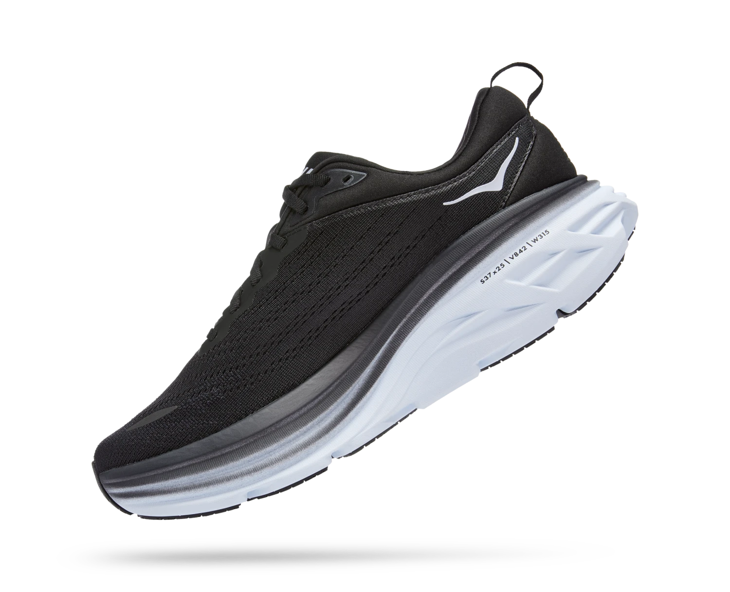 Hoka Men's Bondi 8 (BWHT - Black/White) 6 Hoka Men's Bondi 8 (BWHT - Black/White) - Image 4
