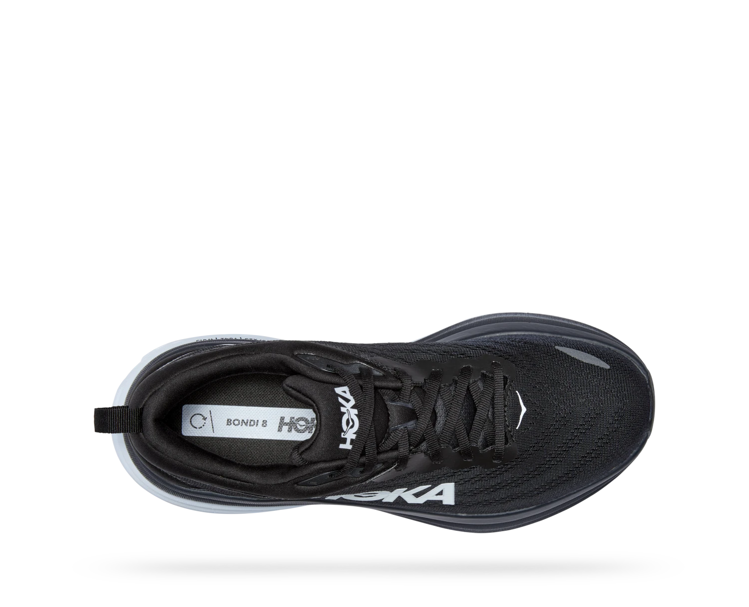 Hoka Men's Bondi 8 (BWHT - Black/White) 7 Hoka Men's Bondi 8 (BWHT - Black/White) - Image 5