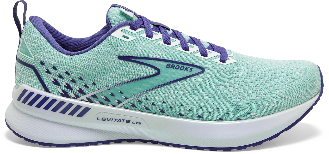 BROOKS Women's Levitate 5 GTS (382 - Yucca/Navy Blue/White) 3 BROOKS Women's Levitate 5 GTS (382 - Yucca/Navy Blue/White)