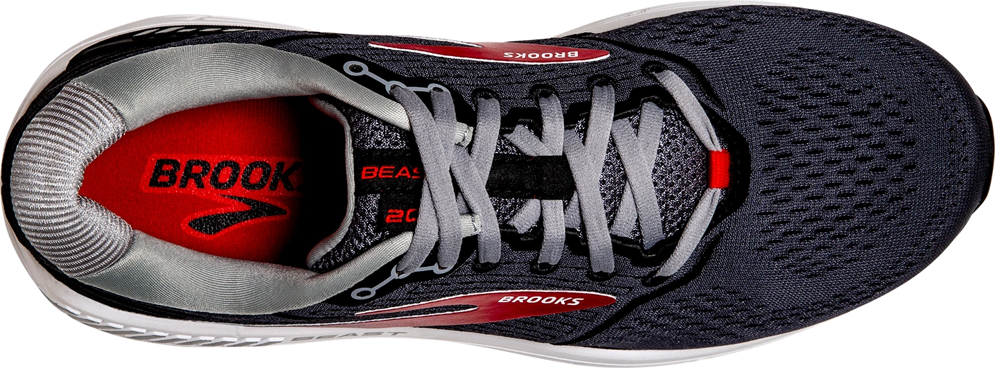 BROOKS Men's Beast '20 WIDE 2E (019 - Blackened Pearl/Black/Red) 6 BROOKS Men's Beast '20 WIDE 2E (019 - Blackened Pearl/Black/Red) - Image 4