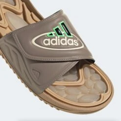 Adidas Reptossage Slides (Brown/Beige/Aluminum) -Street Sneaker Shop AdidasReptossageSlides Brown Beige Aluminum GY45527