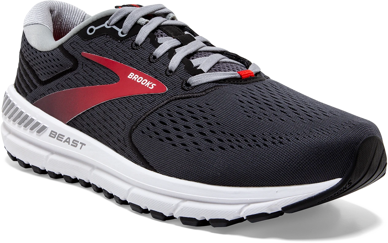 BROOKS Men's Beast '20 WIDE 2E (019 - Blackened Pearl/Black/Red) 5 BROOKS Men's Beast '20 WIDE 2E (019 - Blackened Pearl/Black/Red) - Image 3