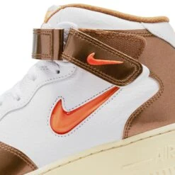 Nike Air Force 1 Mid QS (White/Total Orange-Ale Brown) -Street Sneaker Shop NikeAirForce1MidQS White TotalOrange AleBrown DH5623 10011