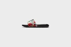 WMNS Nike Victori One Slide Print (White/Black-Siren Red)