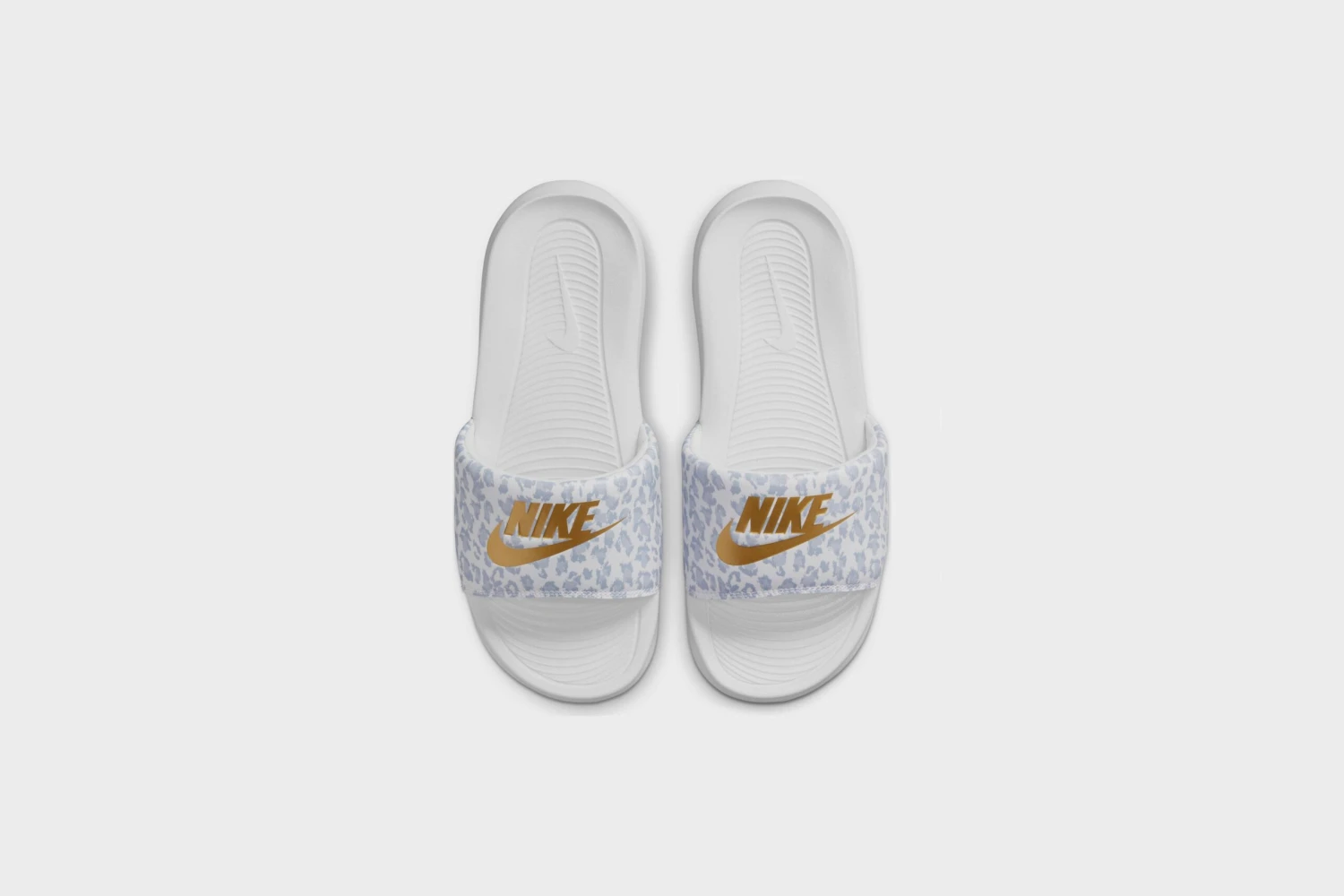 WMNS Nike Victori One Slide Print (White/Metallic Gold-Wolf Grey) 4 WMNS Nike Victori One Slide Print (White/Metallic Gold-Wolf Grey) - Image 2