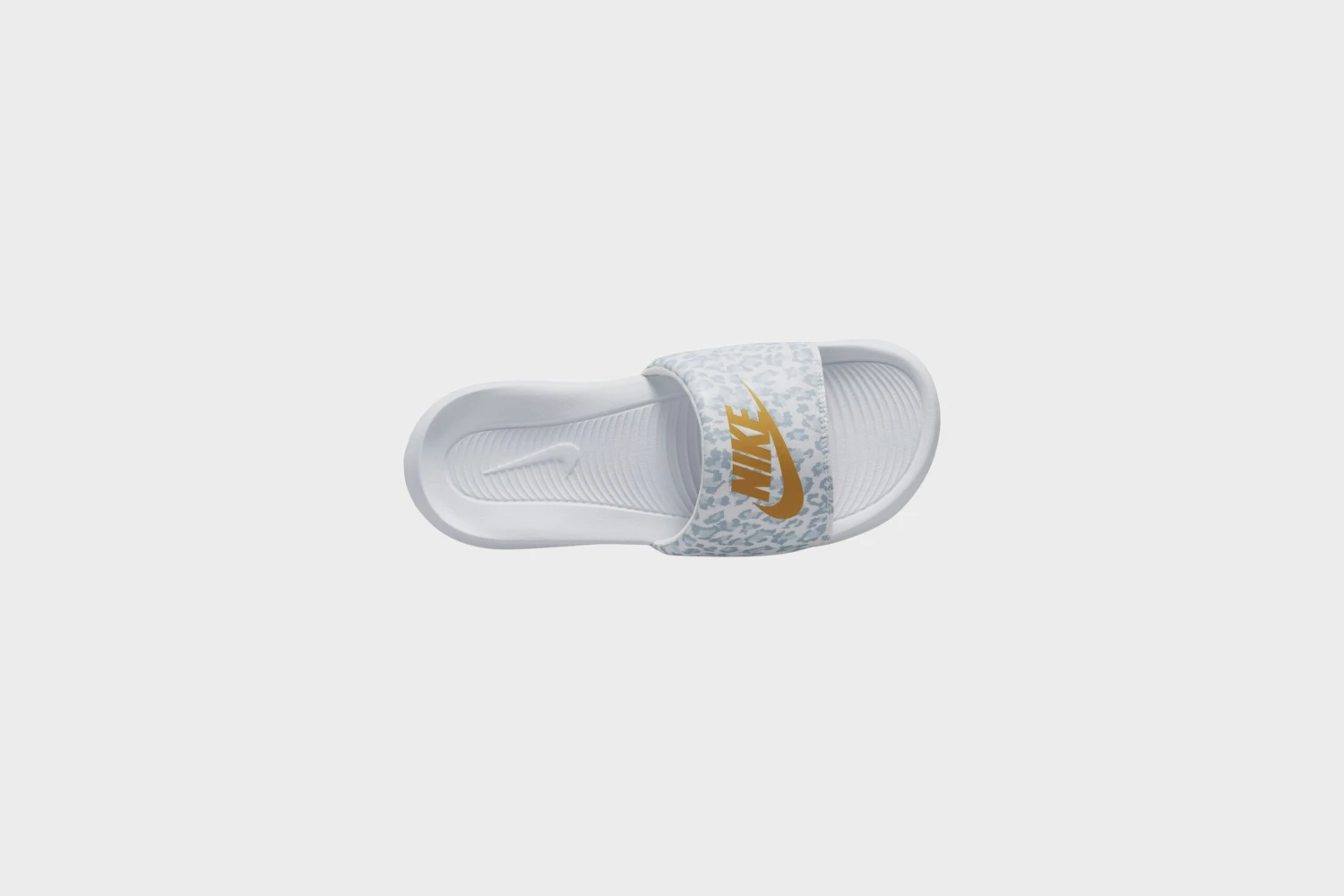 WMNS Nike Victori One Slide Print (White/Metallic Gold-Wolf Grey) 7 WMNS Nike Victori One Slide Print (White/Metallic Gold-Wolf Grey) - Image 5