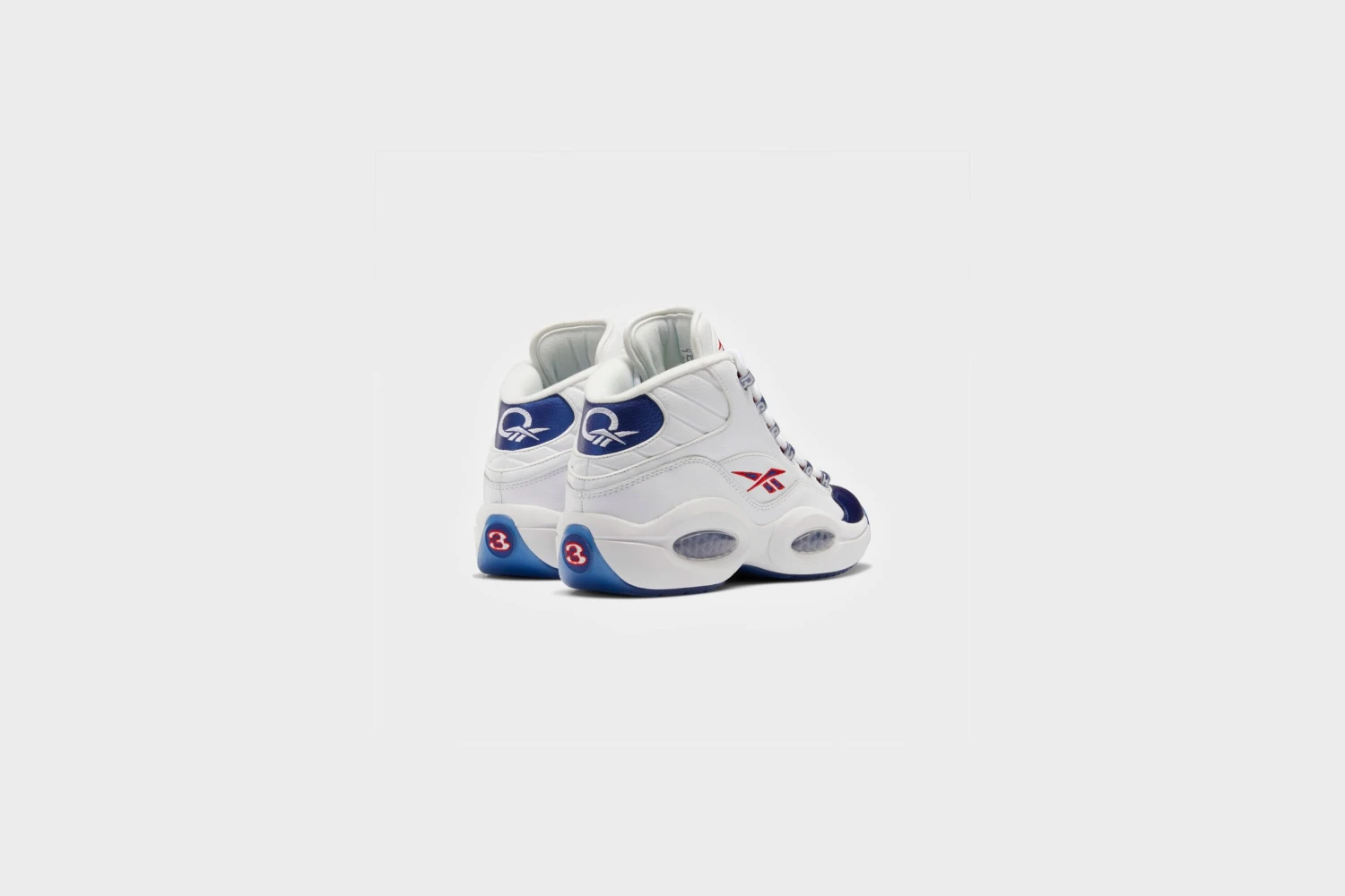 Reebok Question Mid (White/Classic Cobalt/Clear) 5 Reebok Question Mid (White/Classic Cobalt/Clear) - Image 3