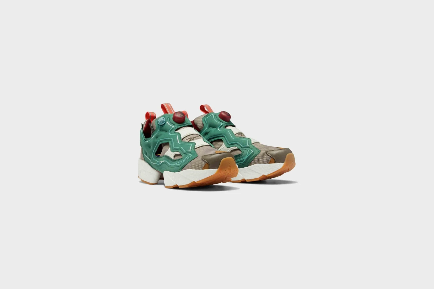 Reebok X Adidas Instapump Fury Boost (Green/Stone Grey/Burgundy) 4 Reebok X Adidas Instapump Fury Boost (Green/Stone Grey/Burgundy) - Image 2