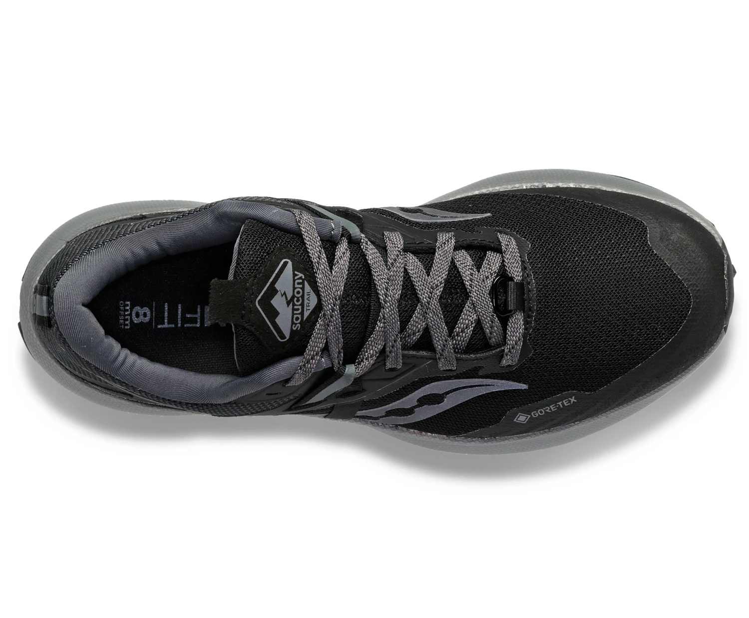 Saucony Women's Ride 15 TR GTX (10 - Black/Charcoal) 6 Saucony Women's Ride 15 TR GTX (10 - Black/Charcoal) - Image 4